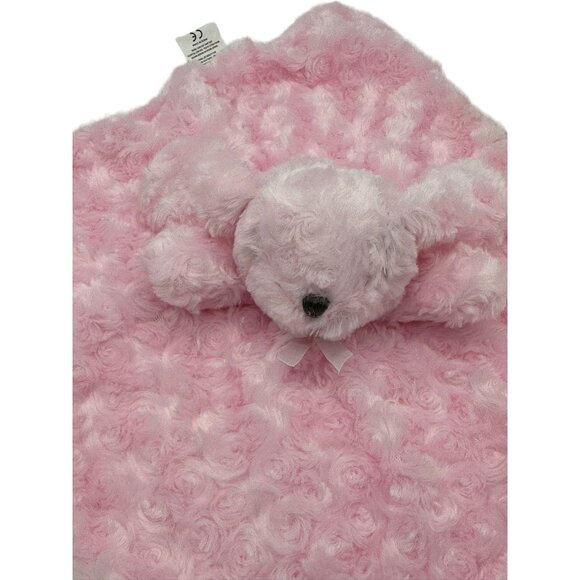 Blankets and Beyond Pink Dog Lovey Swirled Soother Security Blanket‎ Soft Cuddly - Picture 4 of 9